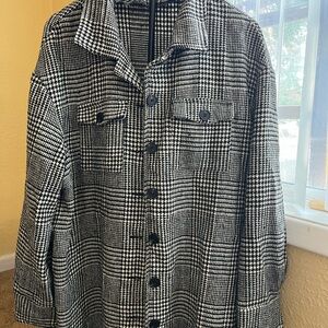 Black and White Houndstooth Jacket